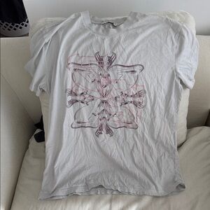 Givenchy T-Shirt - White with Pink Design